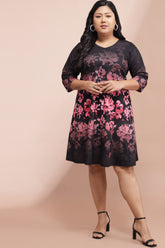 Ombre Floral Printed Dress