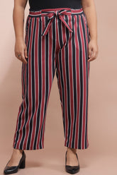 Red Navy Striped Pants