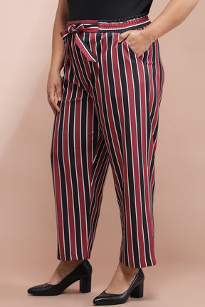 Red Navy Striped Pants
