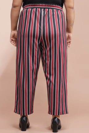 Red Navy Striped Pants