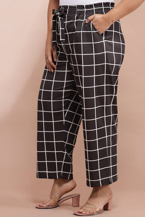 Amydus Black White Check XXL Size Pants 