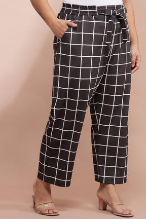 Amydus Black White Check XXXL Size Pants 