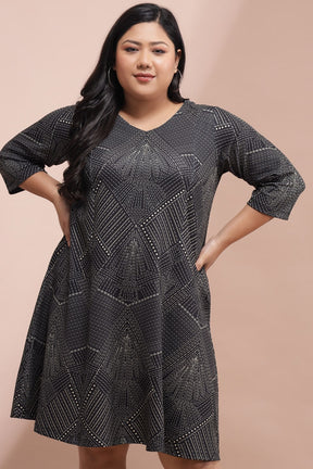 Geometric Pattern Dress