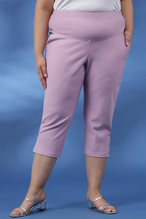 Lilac New Fit Tummy Tucker Crop Pants