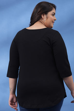Black Amydus Navy Glitter Tshirt
