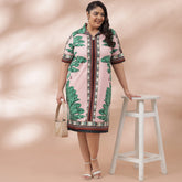 Tropical Pink Polo Dress