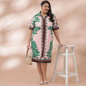 Tropical Pink Polo Dress