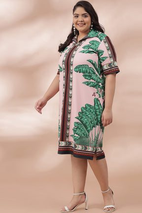 Tropical Pink Polo Dress