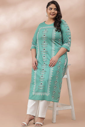 Spring Green Ethnic Printed Kurti