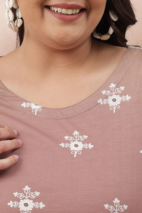 Pink Ombre Ethnic Printed Kurta
