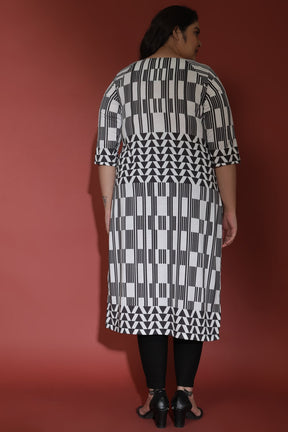 Monochrom Pattern Play Kurti