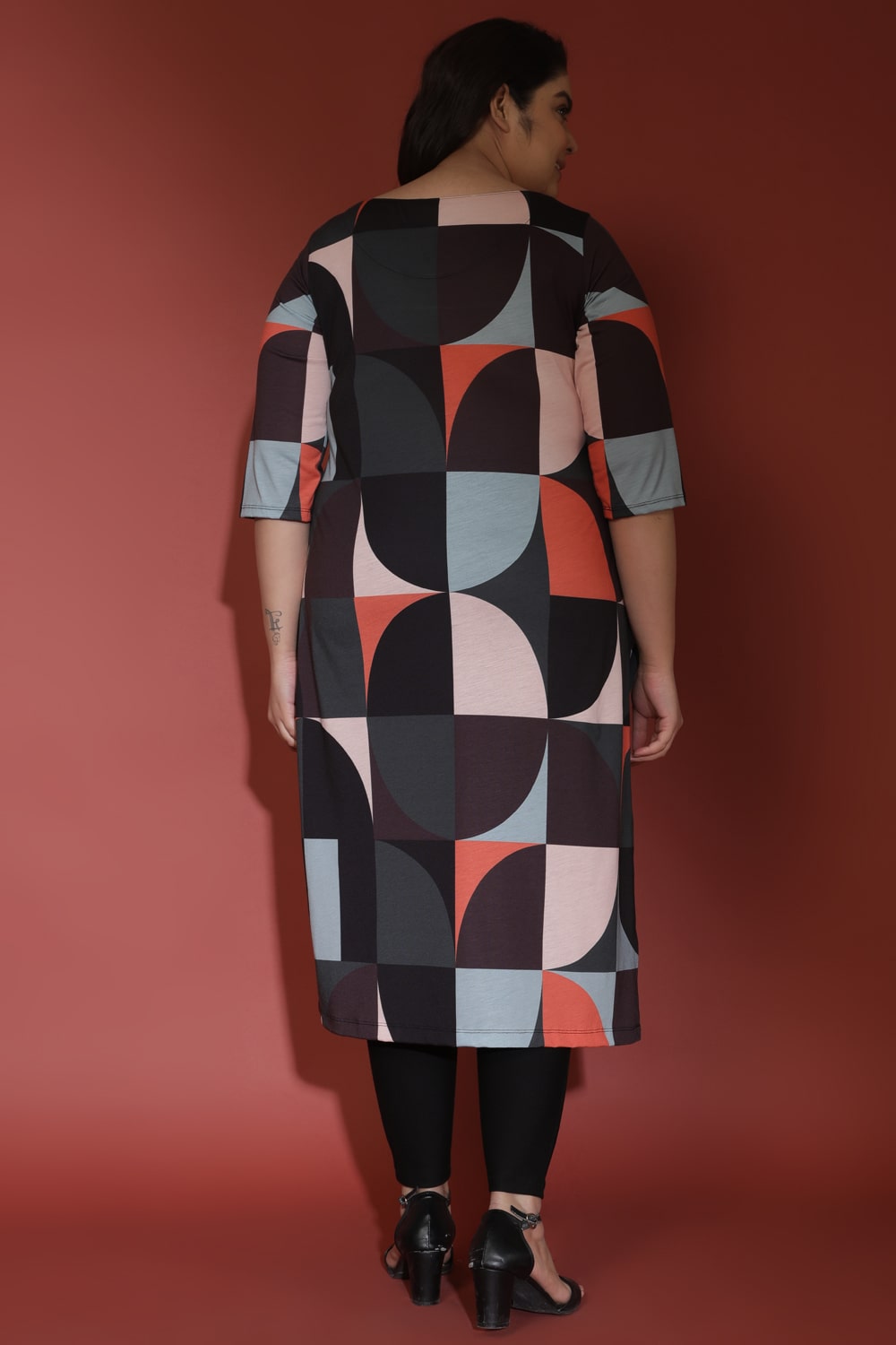 Dreaming Meera Geometric Print Kurti for Women