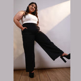 Black Cotton Linen Pants