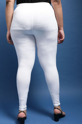 White Basic Leggings