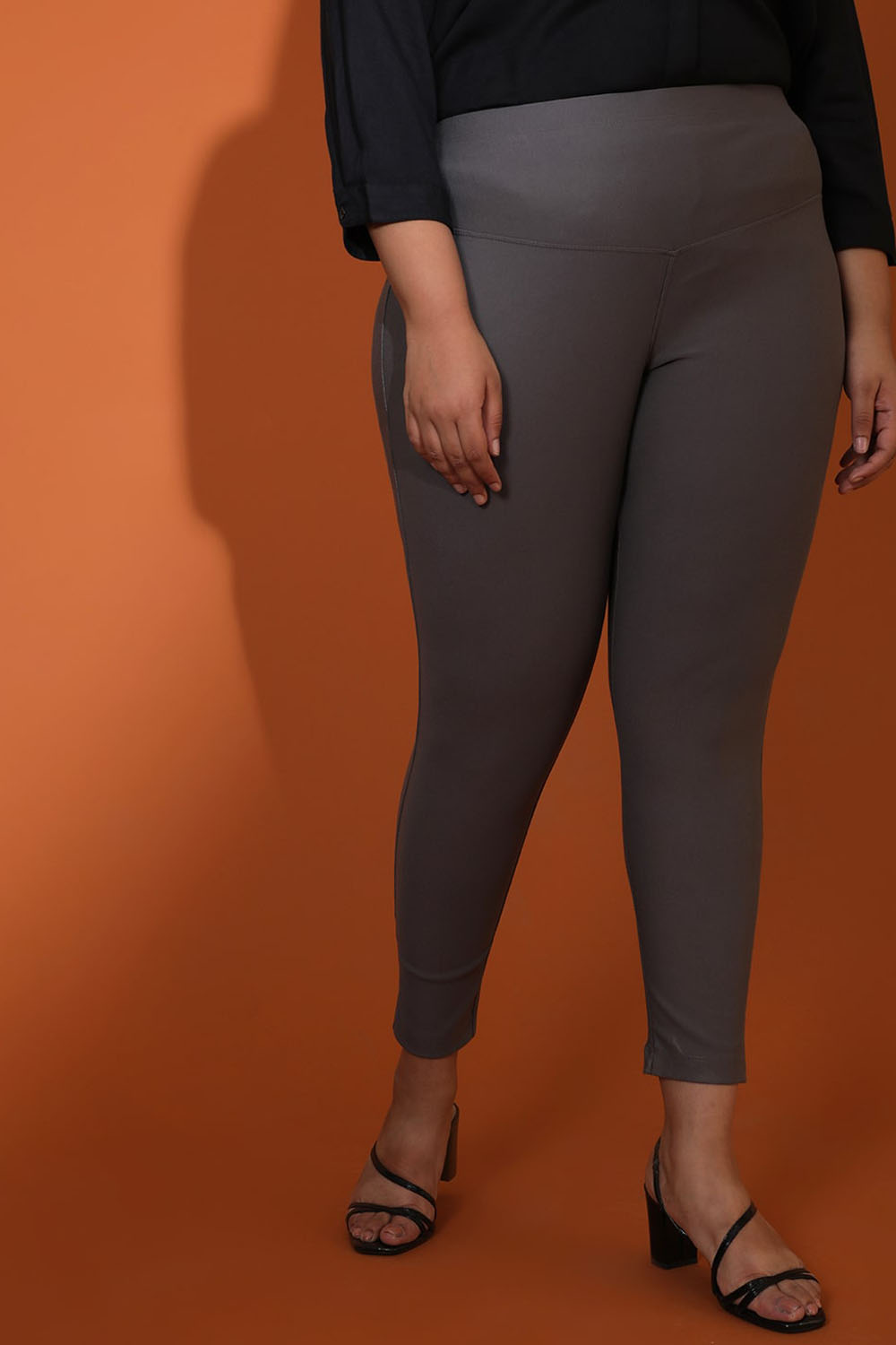 Dark Grey Tummy Tucker Jeggings