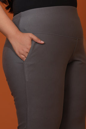 Dark Grey Tummy Shaper Bell Bottom