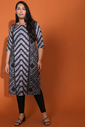 Grey Boho Art Kurti