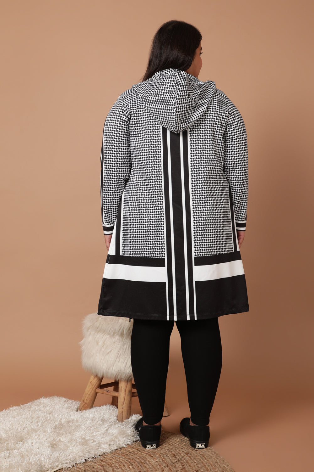 Plus Size Plus Size Houndstooth Jacket Dress Online in India Amydus