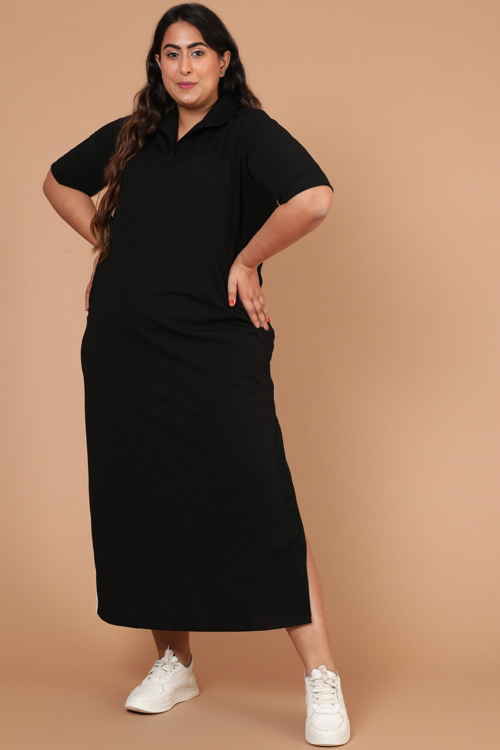 Black Side Slit Long Dress