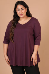 Plum A Line Tee