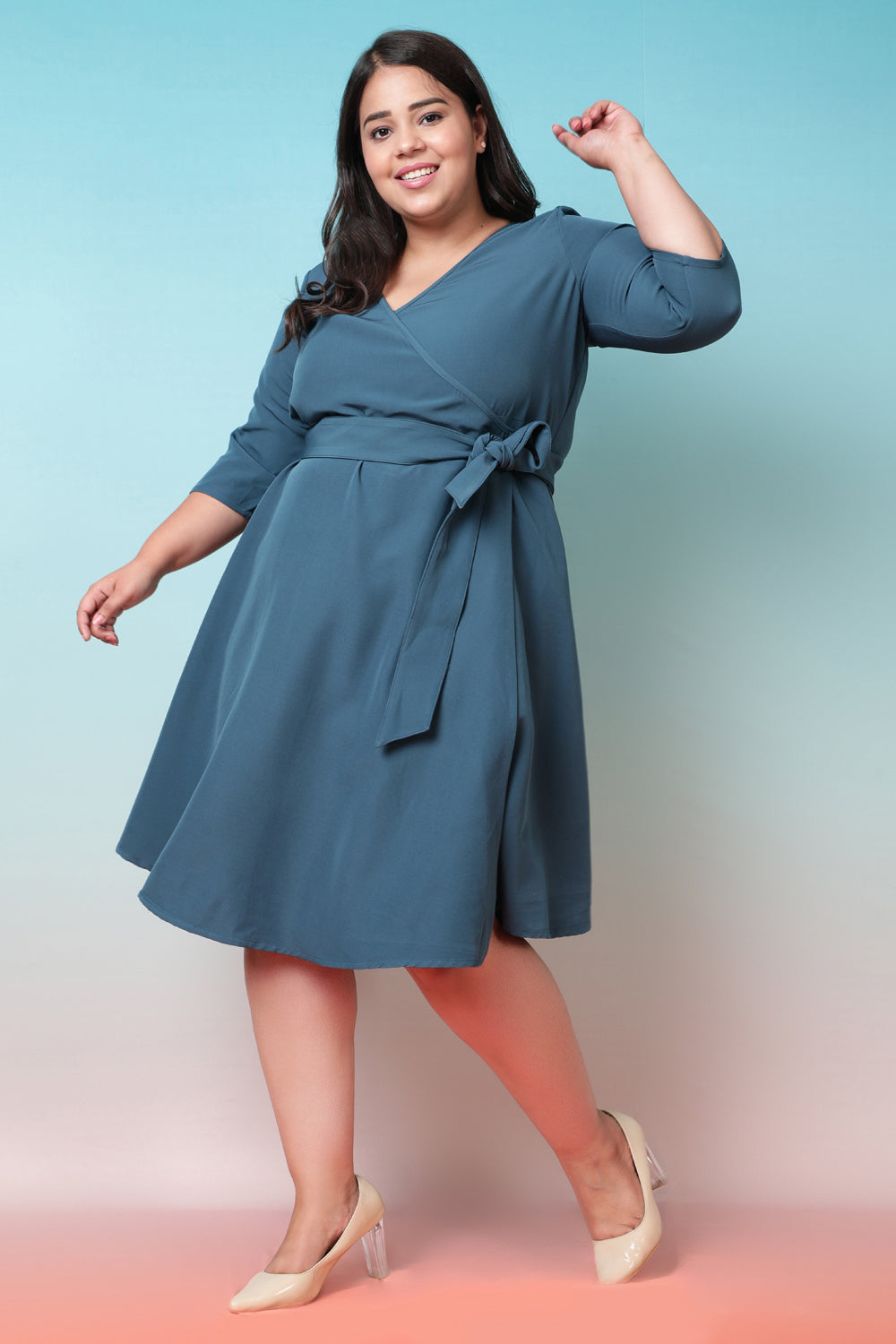 Buy Trendy Plus Size Wrap Dresses For Women Online