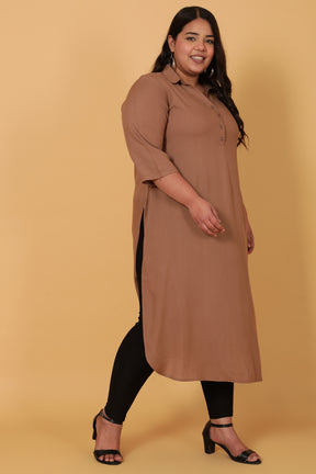 Brown Grey Kurta