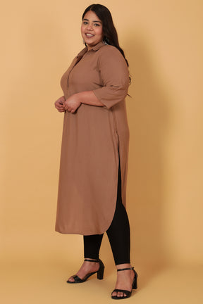Brown Grey Kurta