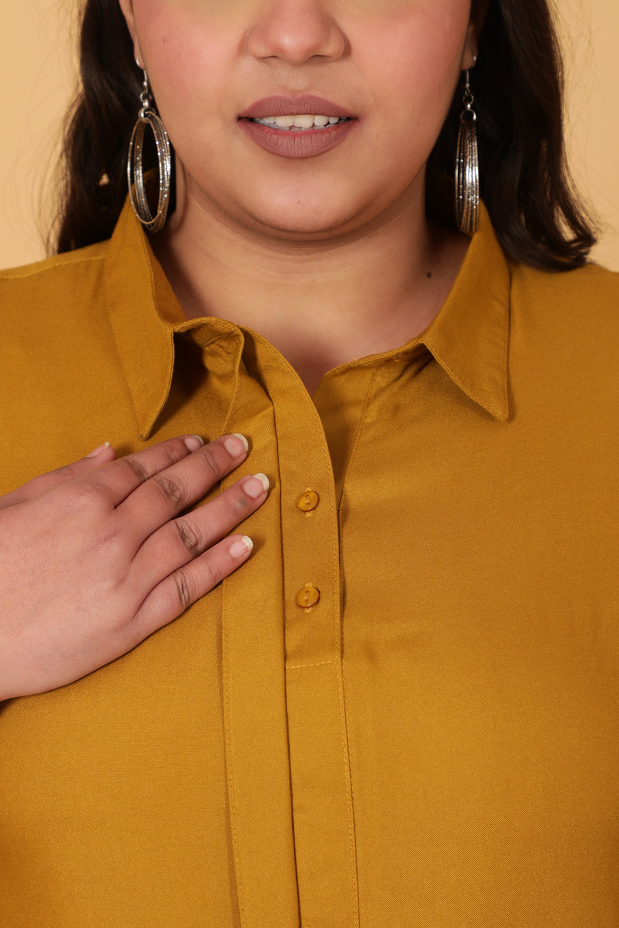 Buy Plus Size Yellow Shirt Online For Women Amydus