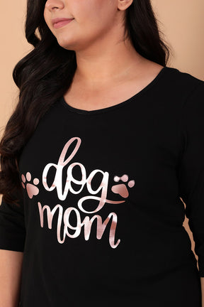 Dog Mom Black Tshirt