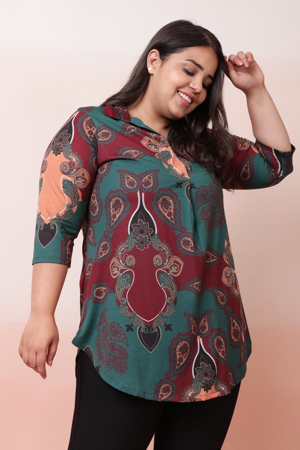 Emerald Mystic Center Pleat Top