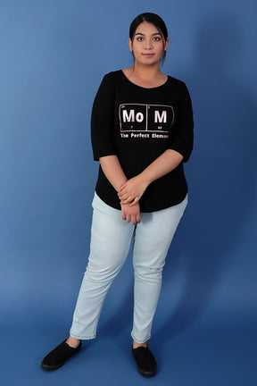 Mom Perfect Element Black Tsirt