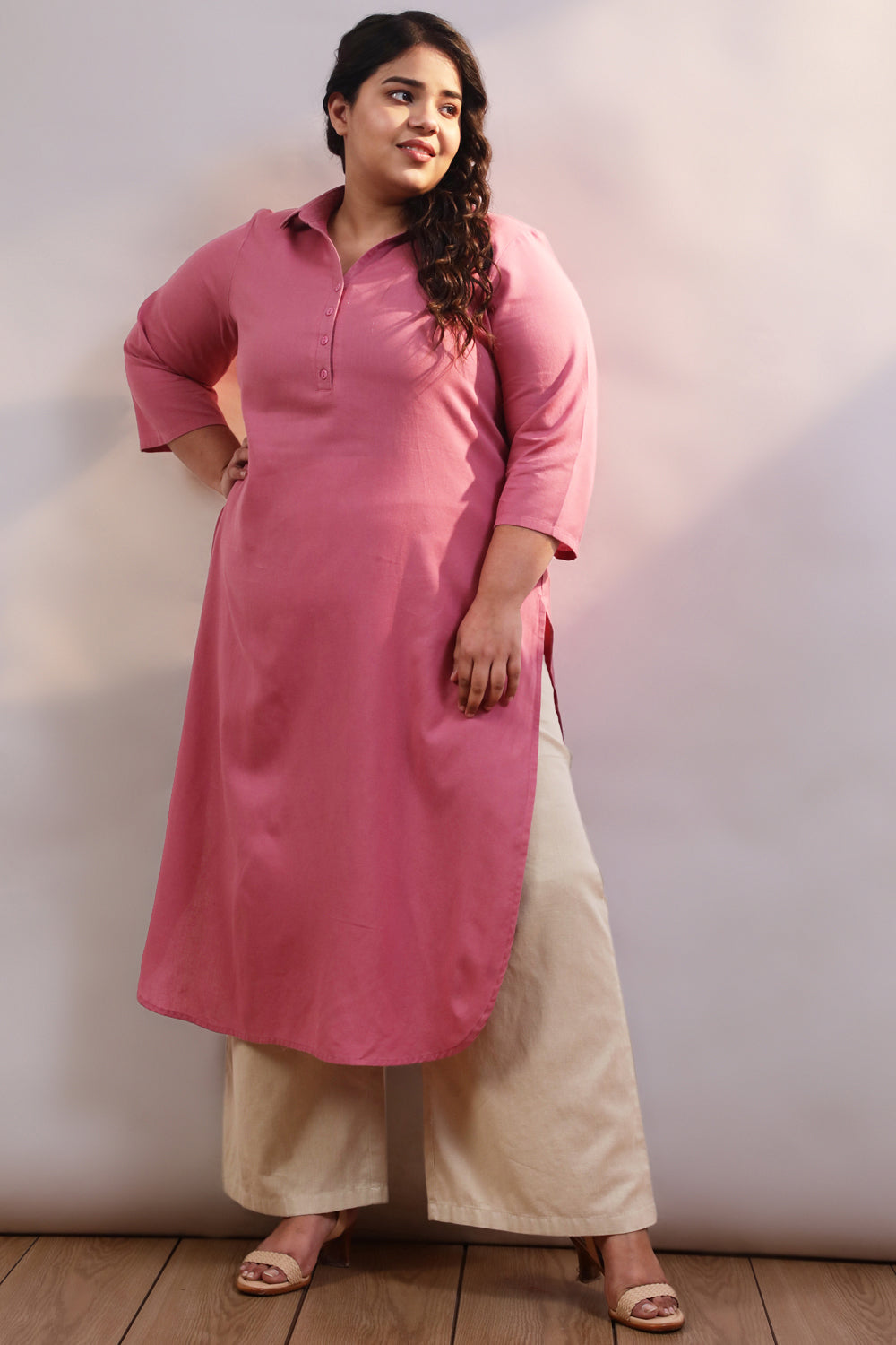 Navy Blue Handloom Cotton Kurta | Avishya.com