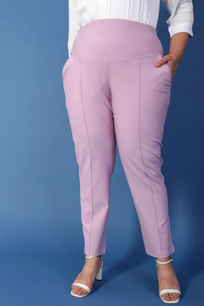 Lilac Crease Seam Tummy Tucker Pants