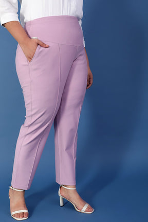 Lilac Crease Seam Tummy Tucker Pants