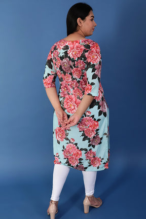 Blue Floral Poetry Kurta