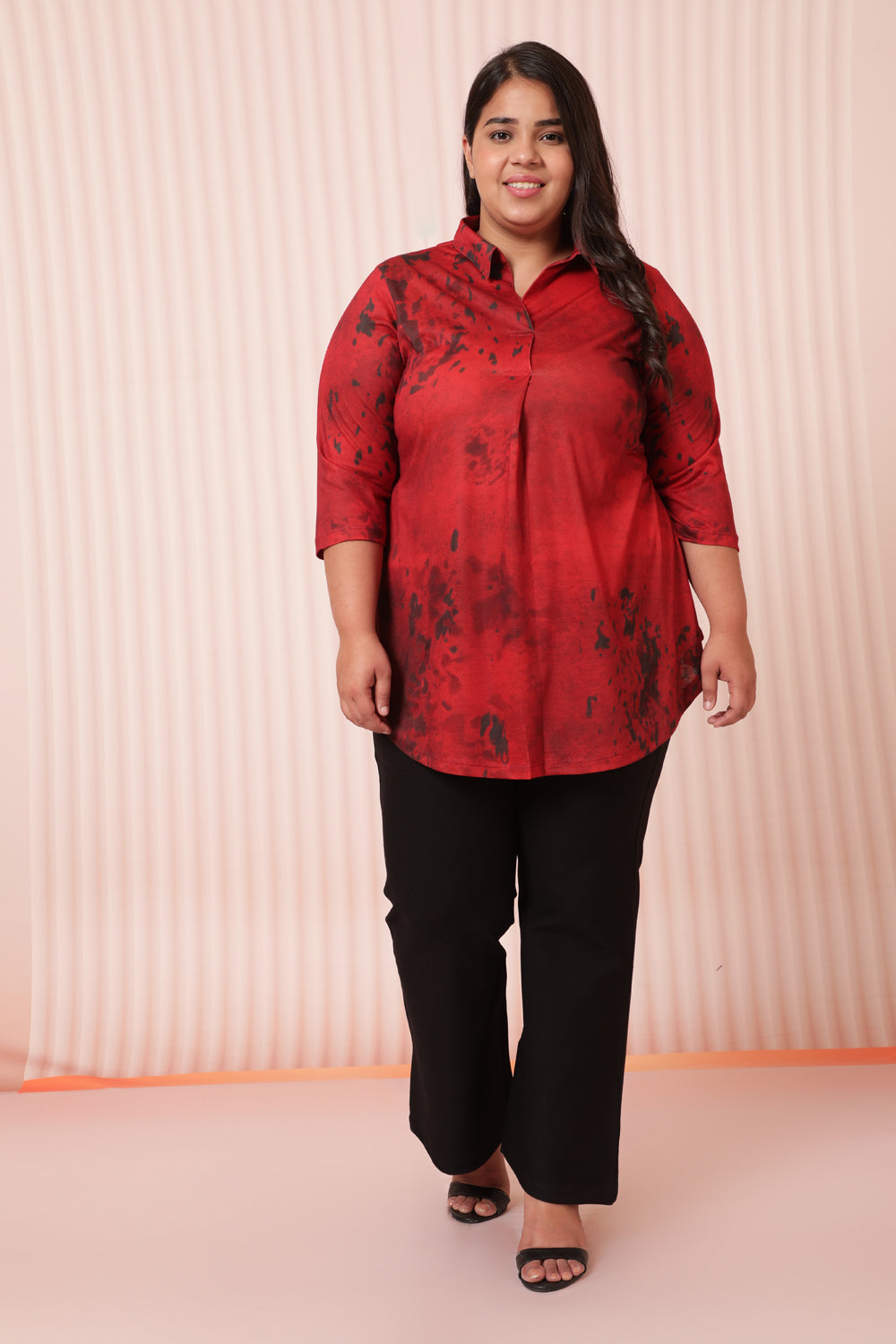Buy Red Casa Centre Pleat Top