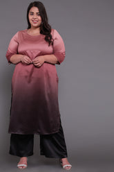 Rose Black Ombre Print Party Wear Kurti