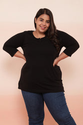 Black Henley Tshirt