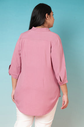 Pink Centre Pleat Top