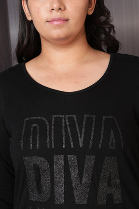 Diva Black Party Tshirt