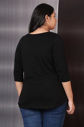 Team Groom Glitter Print Black Tshirt
