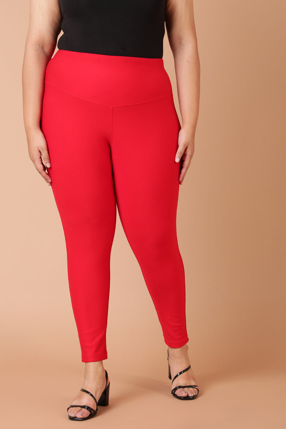 Red Tummy Tucker Jeggings for Women