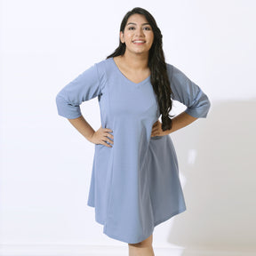Plus Size Denim Blue Dress