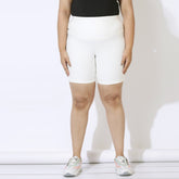 Plus Size White Tummy Shaper Shorts