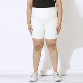 Plus Size White Tummy Shaper Shorts