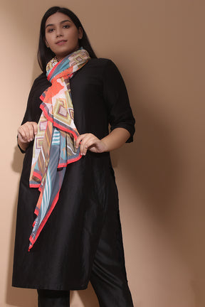 amydus color chevron big size blended dupatta