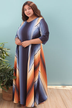 Fire & Ice Printed Maxi Dress