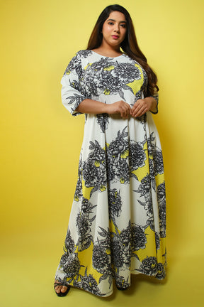 Yellow Bay Floral Printed Long Dress