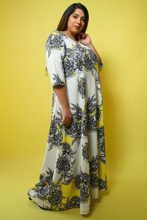 Yellow Bay Floral Printed Long Dress
