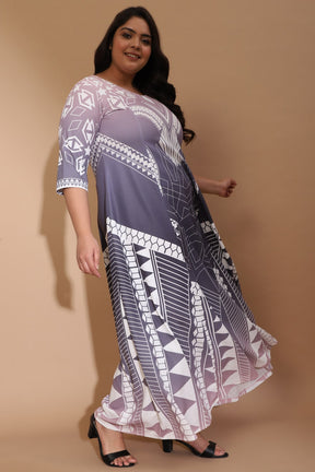 Salmon Grey Ombre Knight Queen Dress